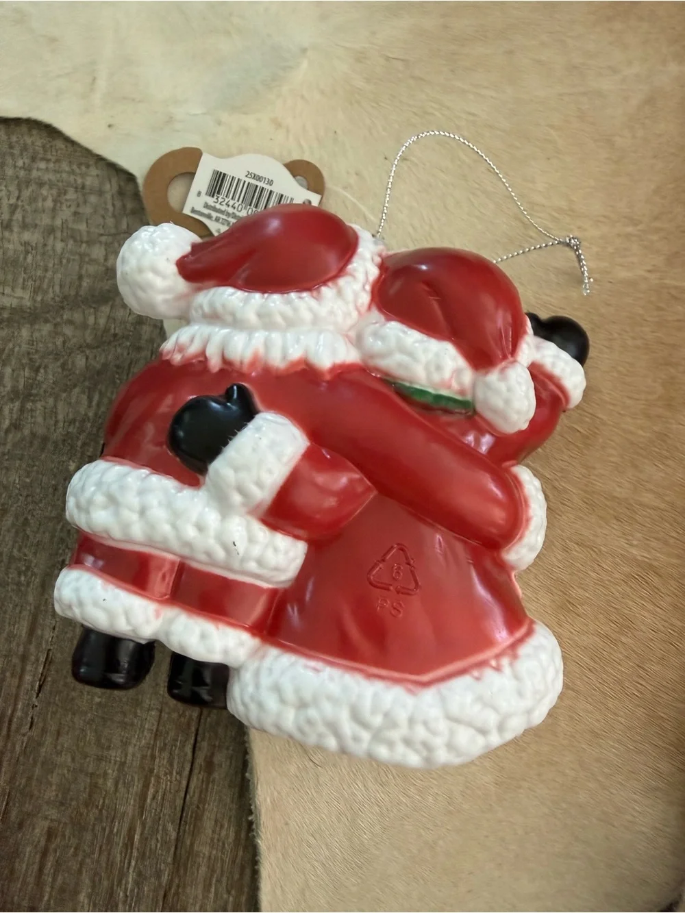 NWT Bundle of  3 Christmas Blow Mold Ornaments and Burlap Sack